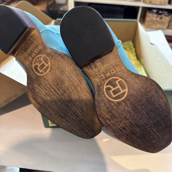 Women’s Roper Riley Embroidered Snip Toe Blue Cowboy  Boots Size 9 New - Picture 3 of 5